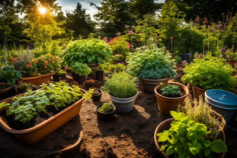 Sustainable herb gardening ingredients and procedure: