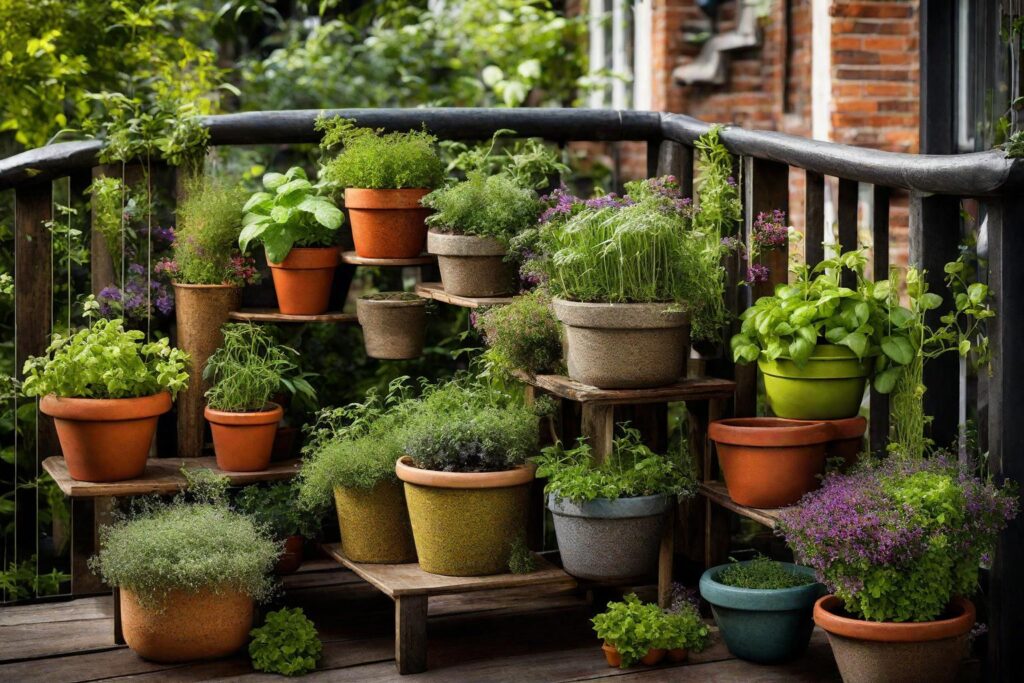 sustainable herb gardening for balcony